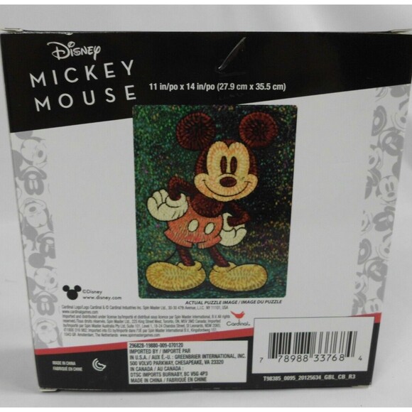 Cardinal Disney Mickey Mouse 500 Piece Puzzle 11x14 New Damaged Box - Picture 3 of 3